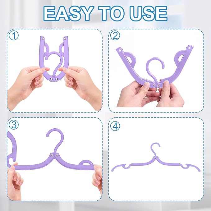 10 Pcs Travel Hangers Cruise Ship Essentials Accessories Portable Folding - Image 6
