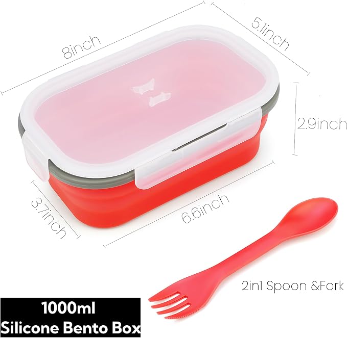 1000ml Collapsible Bento Lunch Box - Image 2