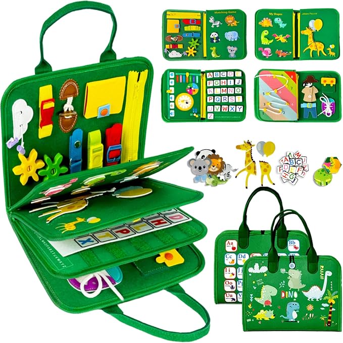 Qizfun Busy Board Book Montessori Toys by Qizfun