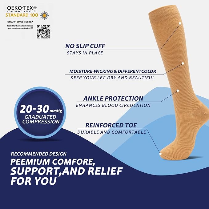 fenglaoda 8 Pairs Compression Socks - Image 3