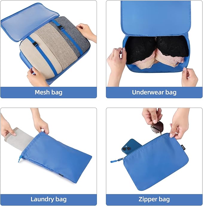 BAGAIL 6 Set/8 Set/10 Set Packing Cubes Various Sizes Packing Organizer - Image 6
