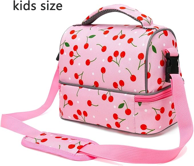 FlowFly Kids Double Decker Cooler Insulated Lunch Bag Large Tote - Image 6