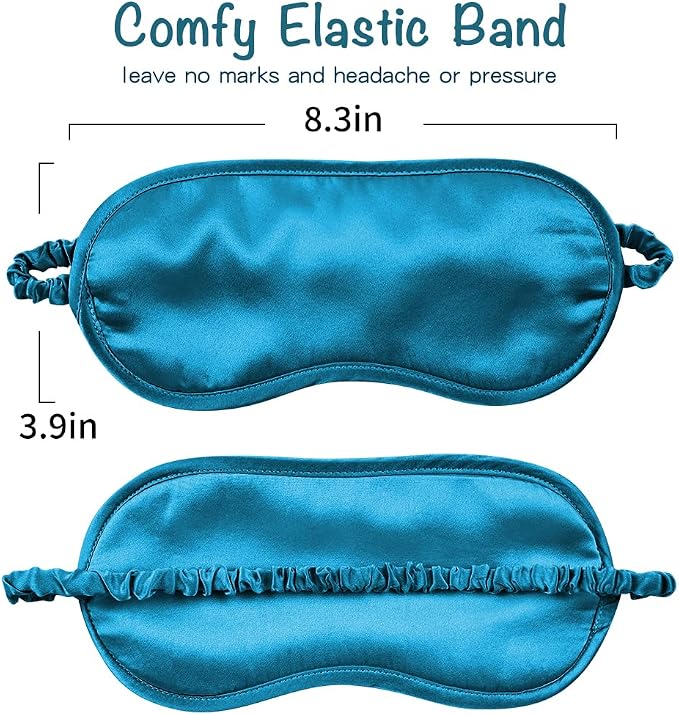 Breathable Silk Sleep Mask Blindfold, Elastic Blackout Eye Cover Headband - Image 7