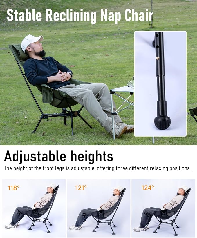 iClimb Ultralight Compact Camping Folding Beach Chair - Image 5