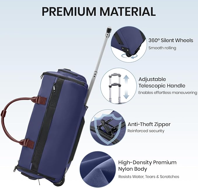 Fanwoli 3-in-1 Rolling Garment Bag - Image 6