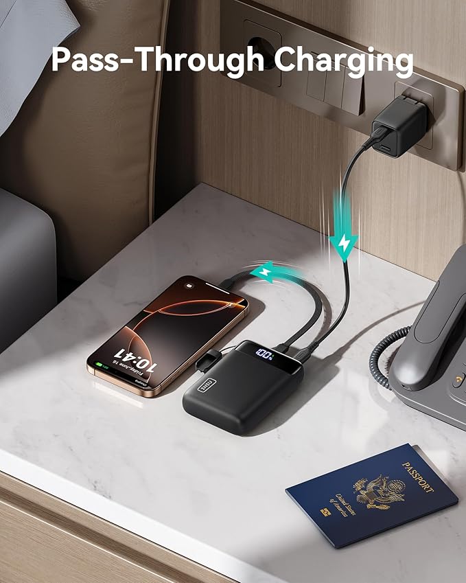 INIU Portable Charger, Smallest 22.5W 20000mAh USB C in & Out Power Bank Fast - Image 6