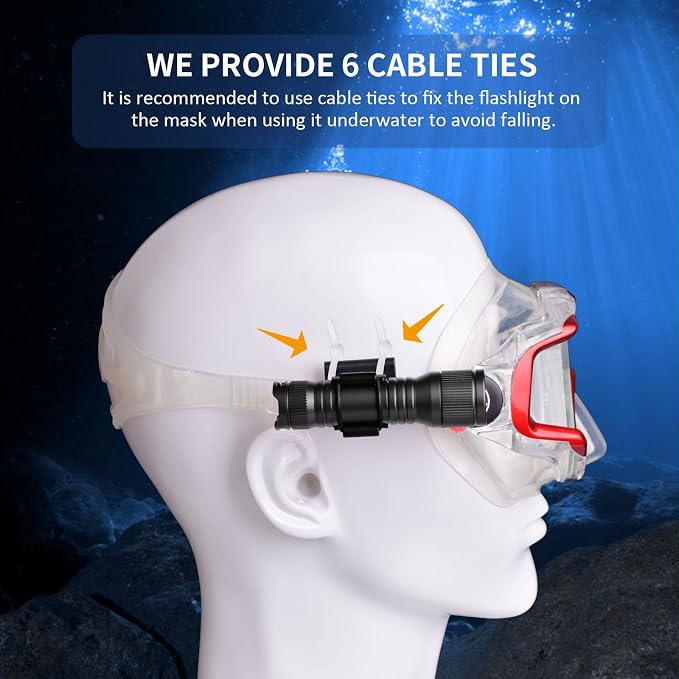 ORCATORCH D560 Mini Scuba Dive Light Headlamp 650 Lumen Mask Diving Flashlight - Image 6