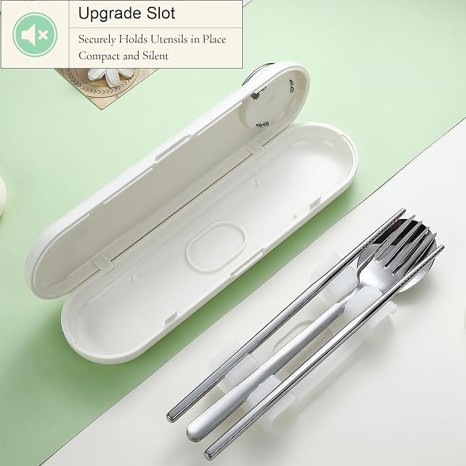 DEVICO Travel Utensils with Case Cute, Reusable Silverware - Image 3
