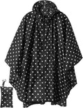 SaphiRose Unisex Rain Poncho Raincoat Hooded by SaphiRose