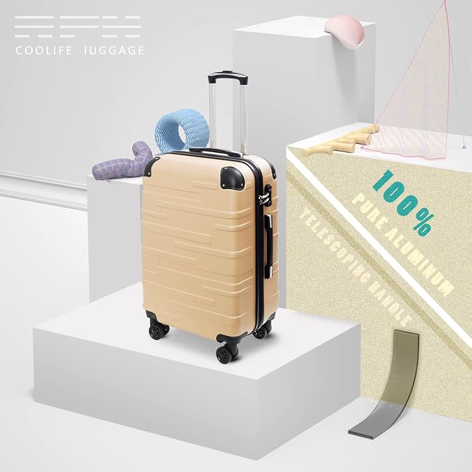Coolife Luggage Expandable Suitcase 3 Piece Set - Image 2