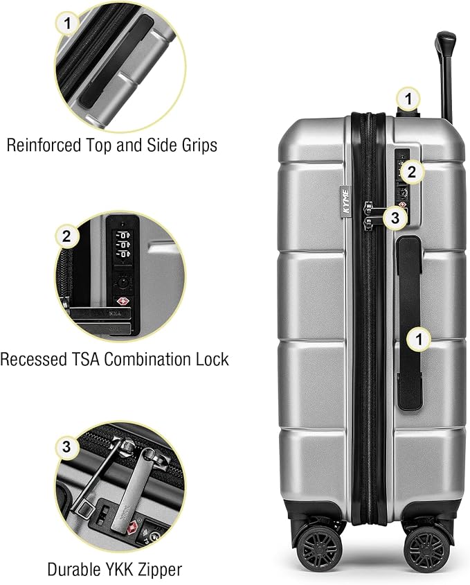 KYME Suitcases with Wheels Hardshell 26 Inch Luggage with TSA Lock Durable - Image 5