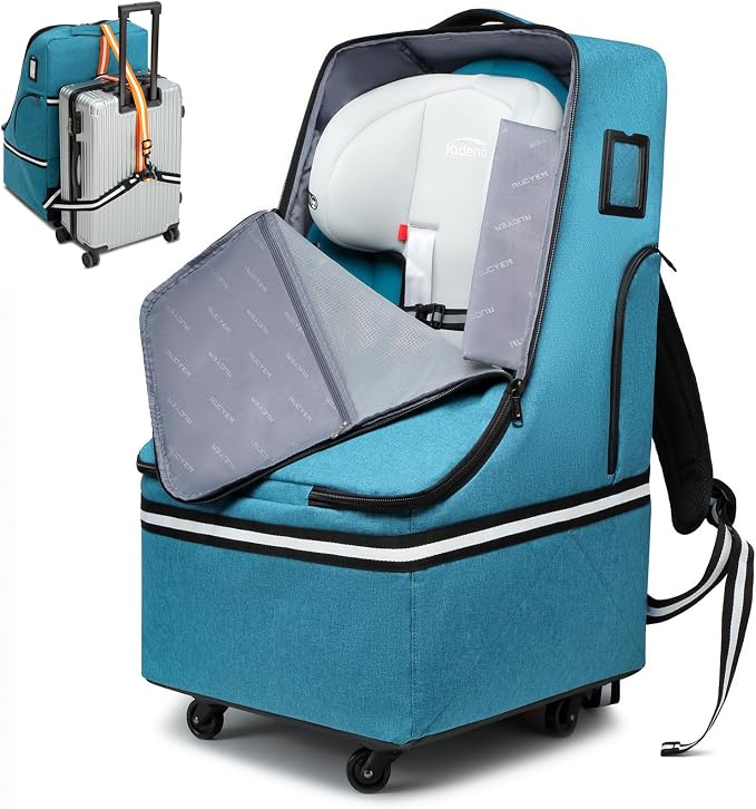 Rolling Car Seat Travel Bag, Padded Carseat Travel Backpack by RUCYEN