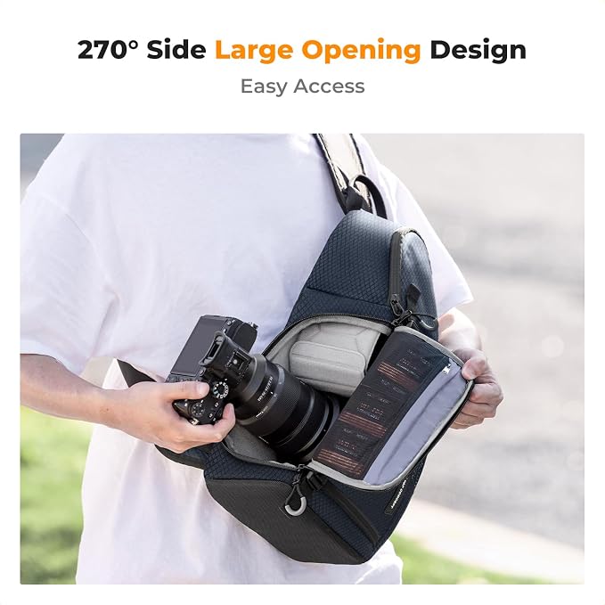 K&F Concept Camera Sling Bag Crossbody Bag Camera Shoulder Backpack - Image 2