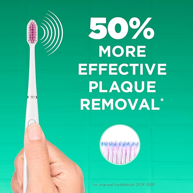 GUM Sonic Powered Toothbrush, Tapered Bristles Clean Below The Gumline - Image 2