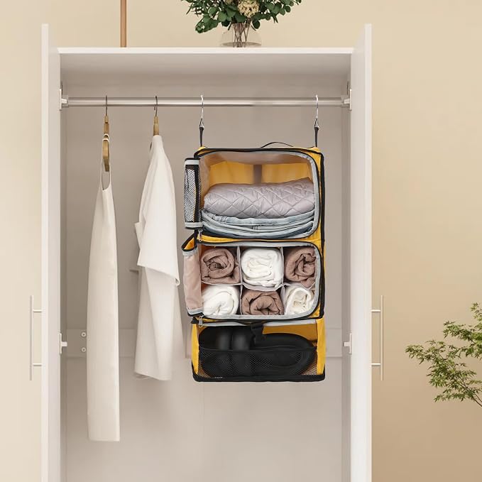 TABITORA Travel Portable Hanging Shelves Closet Organizer Packing Luggage - Image 6