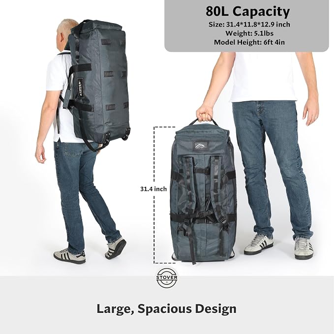 STOVER 80L Rolling Duffel Bag - Image 7
