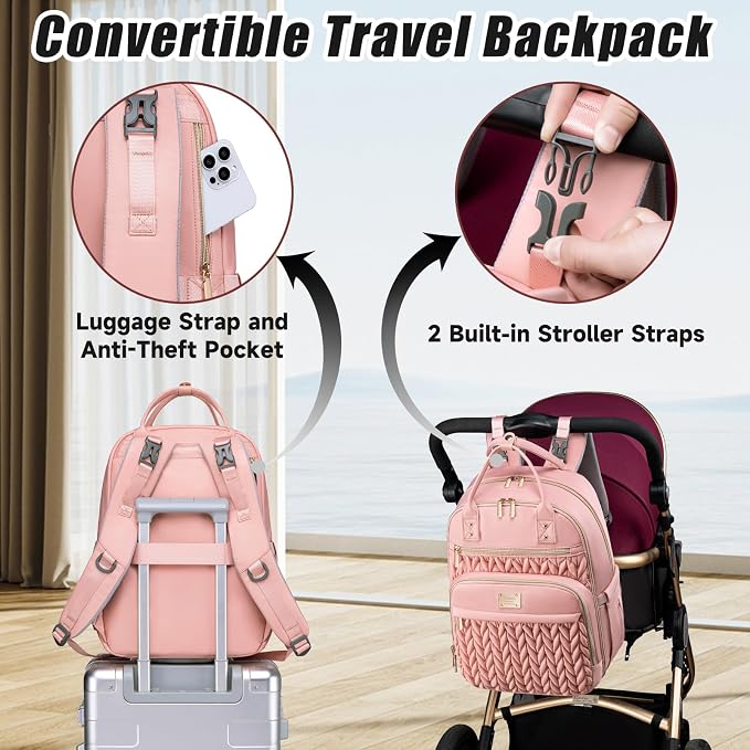 Diaper Bag Backpack, Stylish Baby Diaper Bag, Waterproof Travel Diaper - Image 4