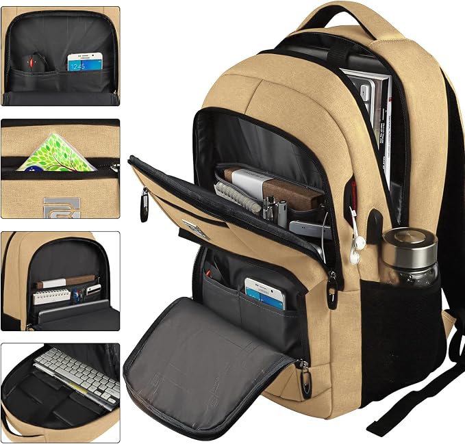 Laptop Backpack, Business Travel Anti Theft Slim Durable Laptops Backpack - Image 2
