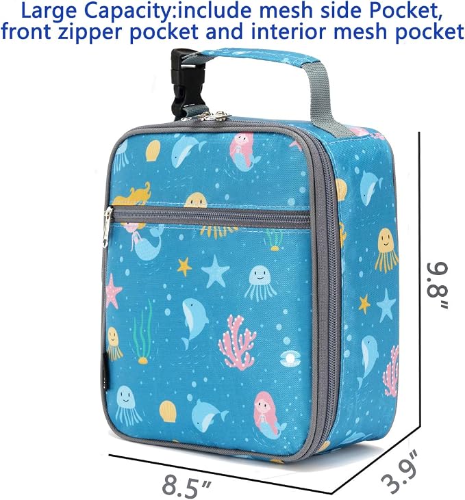 FlowFly Kids Lunch box Insulated Soft Bag Mini Cooler Back to School Thermal - Image 3