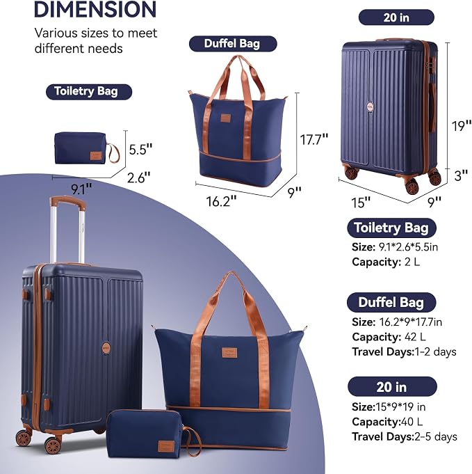 Hoteel 3 Piece Luggage Set - Image 8