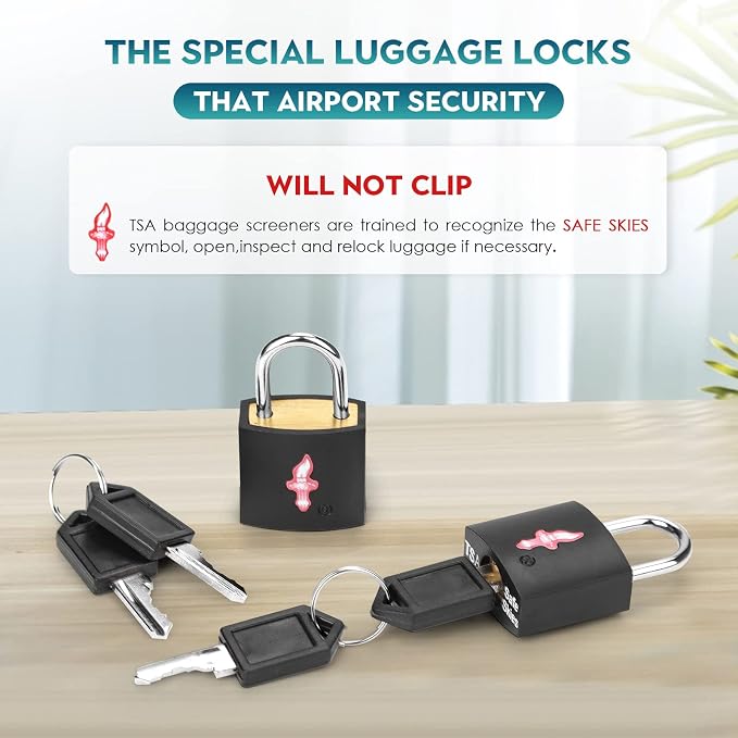 2 Pack TSA Approved Luggage Locks - Image 4