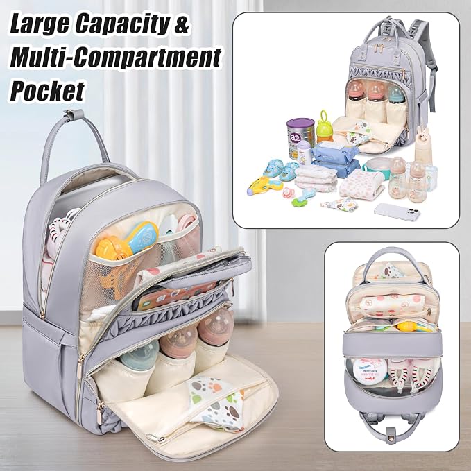 Diaper Bag Backpack, Stylish Baby Diaper Bag, Waterproof Travel Diaper - Image 6