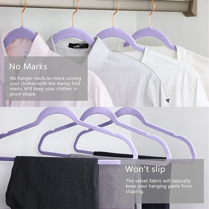 MIZGI Premium Velvet Hangers Heavy Duty - Image 4