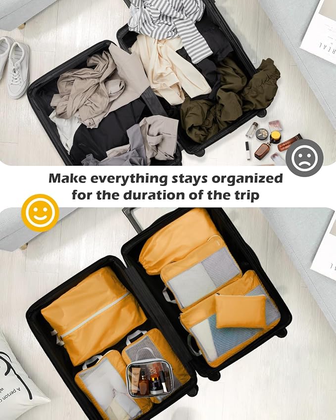 Gonex 8 Set Expandable Mesh Packing Cubes - Image 8