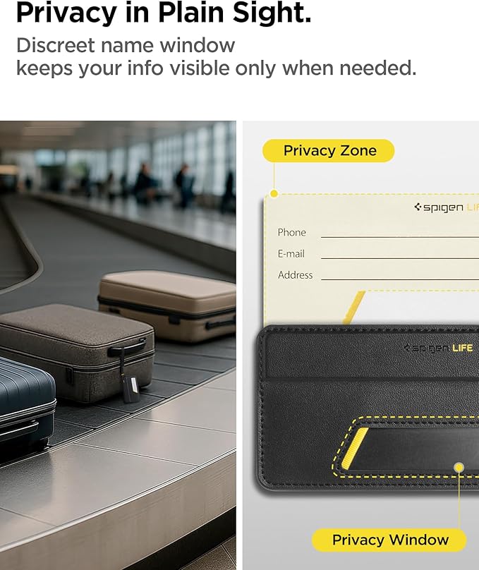 Spigen Life Luggage Tags Premium Velo Vegan Leather ID Label - Image 4