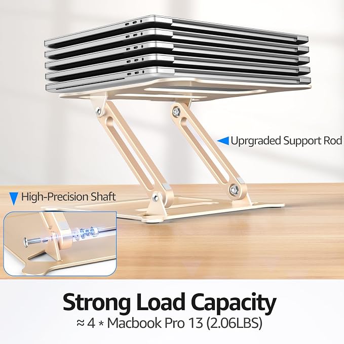 Urmust Laptop Notebook Stand Holder Adjustable Ultrabook Stand Riser Portable - Image 5