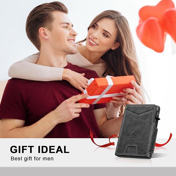 Wallet for Men Wallet with Slim Pop Up Card Holder 9-13 Cards, Bifold - Image 9