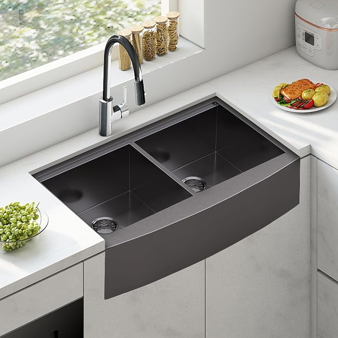 36-Inch Undermount Kitchen Sink Workstation, 16 Gauge Stainless Steel Double - Image 2