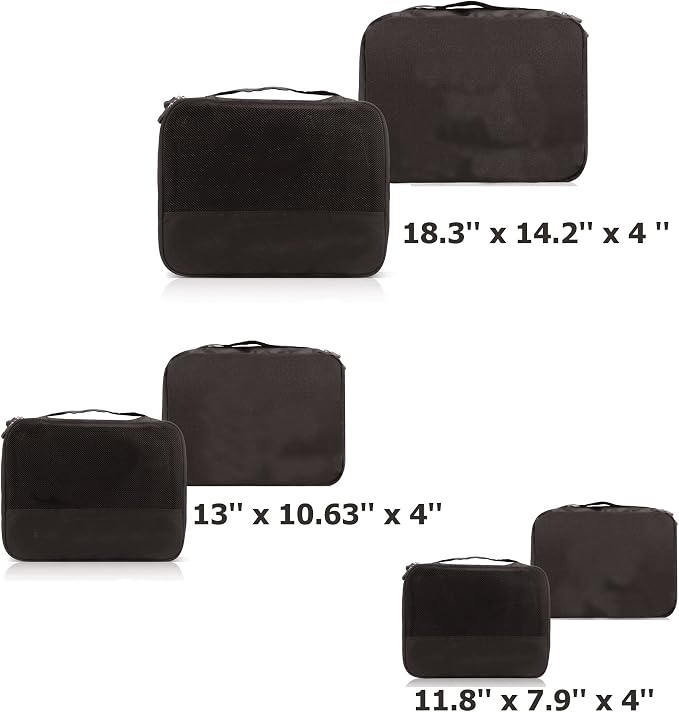 DoubleTrip Packing Cubes for Suitcases Carry on Luggage Organizer 6 Set Travel - Image 5
