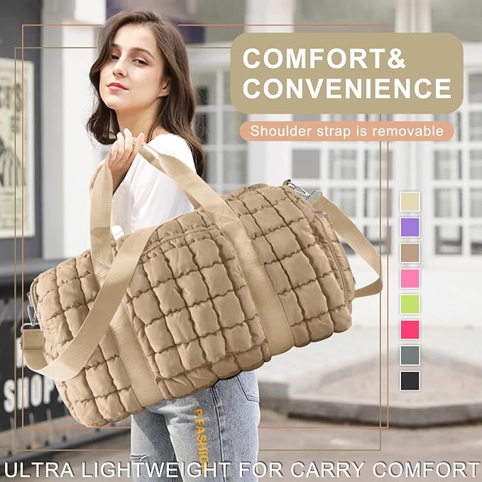 Quilted Travel Duffle Bag Gym Bag - Image 6