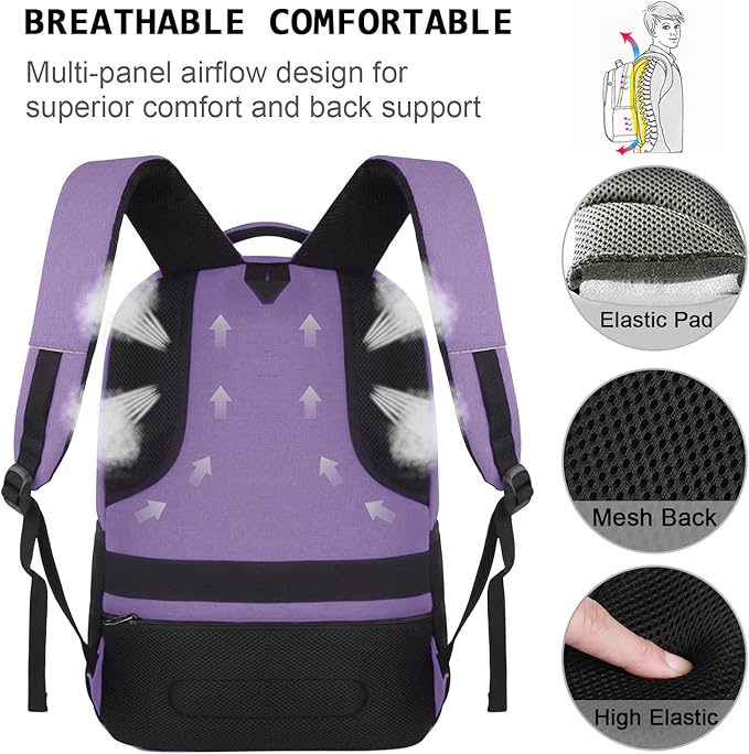 Laptop Backpack, Business Travel Anti Theft Slim Durable Laptops Backpack - Image 5
