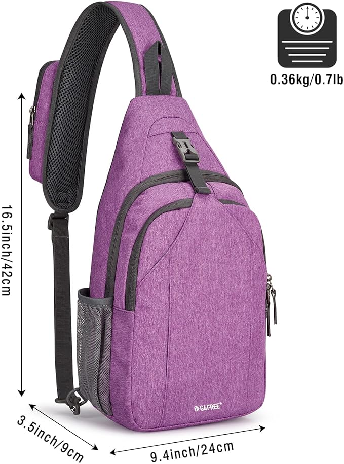 G4Free Sling Bag RFID Blocking Sling Backpack Crossbody Chest Bag Daypack - Image 4
