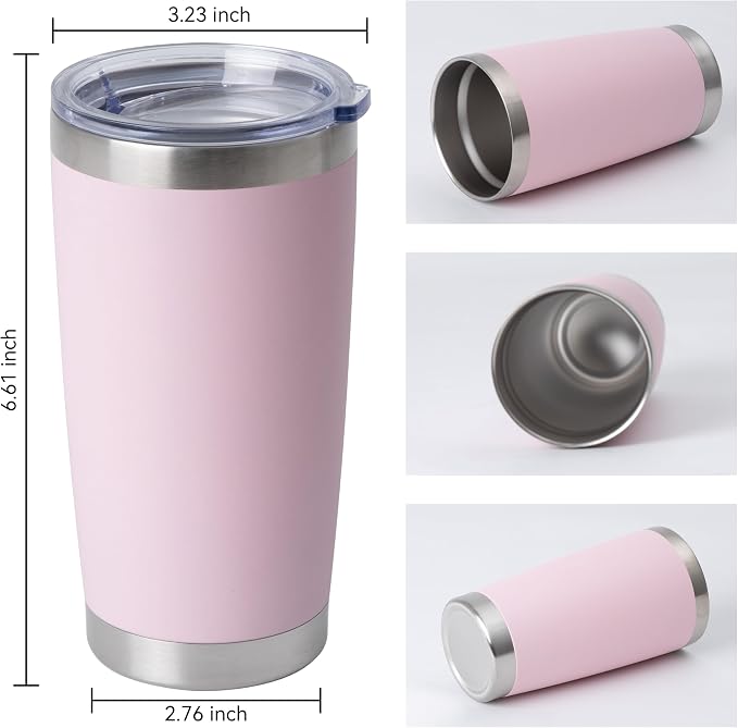 HASLE OUTFITTERS 20oz Stainless Steel Tumblers Bulk, Insulated Travel Cup - Image 3