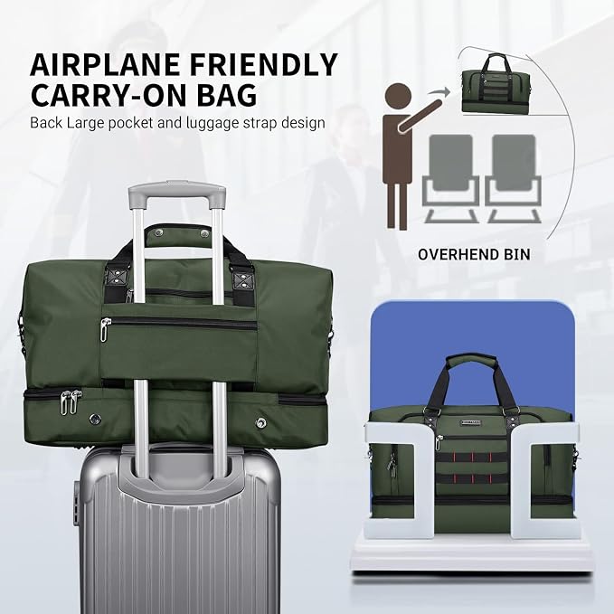 WITZMAN Travel Duffle Bags for Men Weekender Bags - Image 6