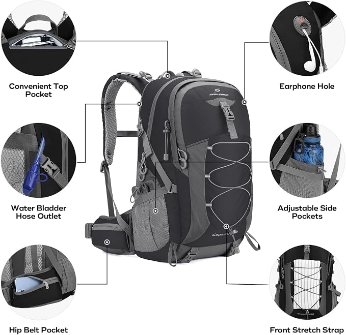 Maelstrom Hiking Backpack, Camping Backpack, 50L Waterproof Hiking Daypack - Image 4