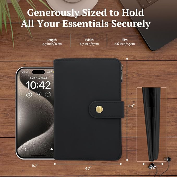 Full Grain Leather Passport Wallet, RFID Blocking Passport Holder - Image 5