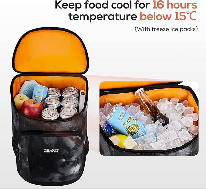 TOURIT Cooler Backpack 30 Cans Lightweight Insulated Backpack Cooler Leak-Proof - Image 4