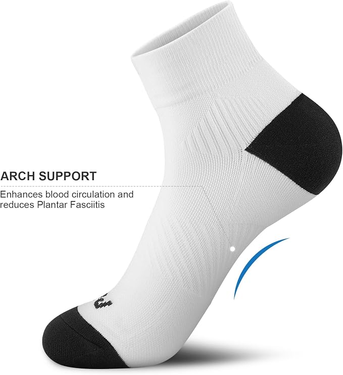 PAPLUS Ankle Compression Socks for Women 6 Pairs, Running Athletic Socks - Image 4