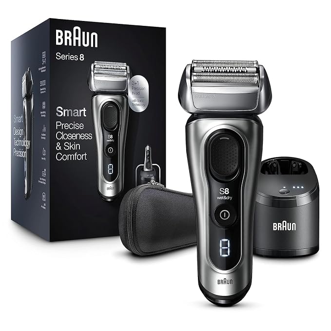 Braun Electric Razor for Men, Series 8 8467cc Electric Foil Shaver by Braun