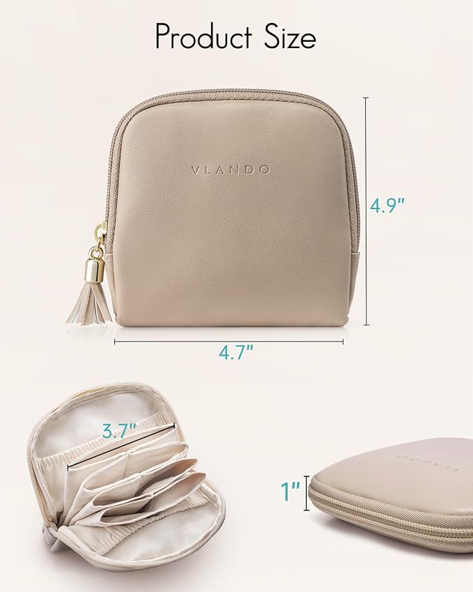 Vlando Small Jewelry Travel Case, Jewelry Pouch Bags - Image 4