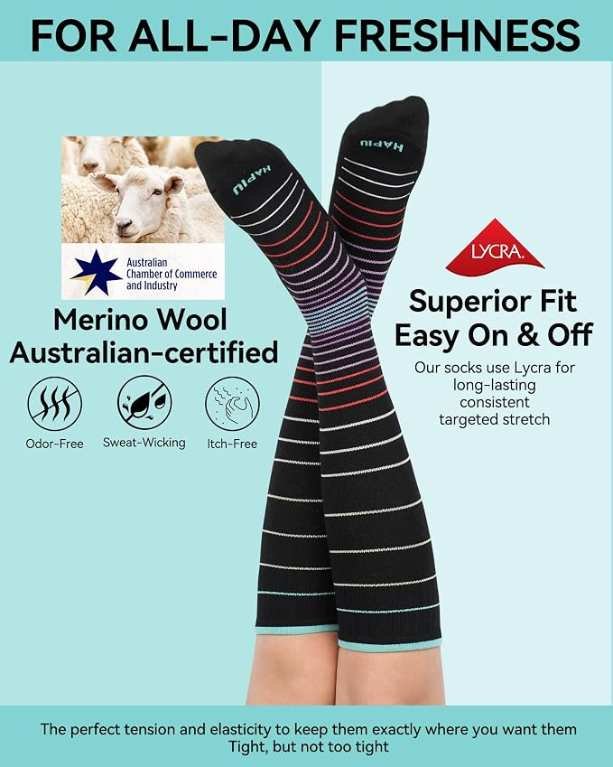 HAPIU Merino Wool Soft Compression Socks - Image 4