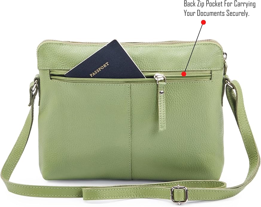 Wise Owl Accessories Small Soft Pebbled Real Leather Crossbody Handbags Purses - Image 4