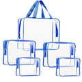 5Pcs Crystal Clear PVC Travel Toiletry Bag Kit by ROYBENS