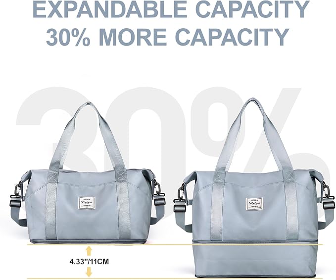 Travel Duffel Bag, Sports Tote Gym Bag, Shoulder Weekender Overnight Bag - Image 4