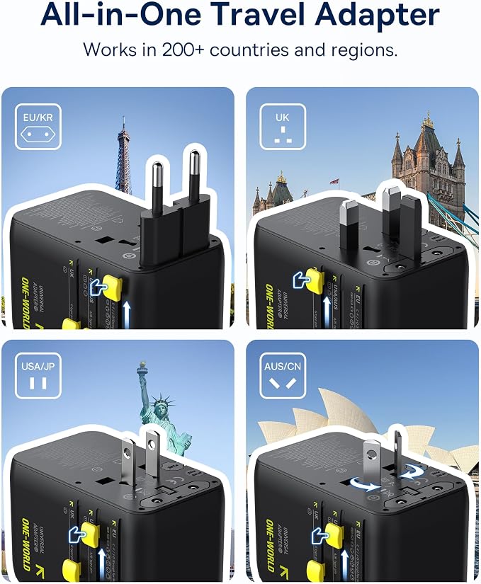 Baseus 70W Universal Travel Adapter and Baseus 60W Retractable USB C Cable - Image 2