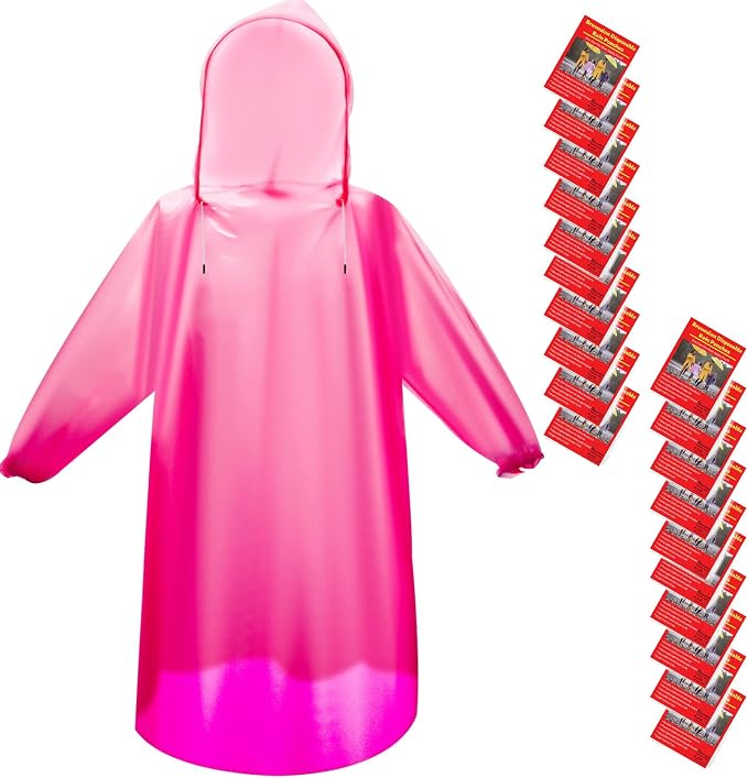 Bruvoalon 6 & 20 Pack Disposable Rain Ponchos by Bruvoalon